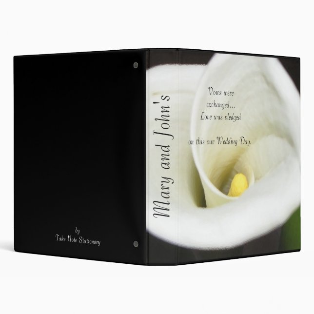 Calla Lily Album 3 Ring Binder (Background)