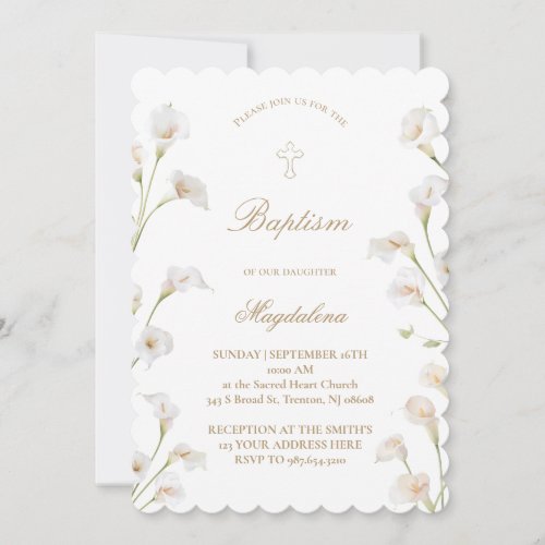 Calla lily | Baptism Invitation