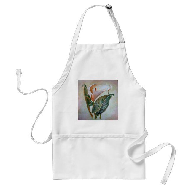 Calla Lily Beautiful Botanical Art Adult Apron (Front)