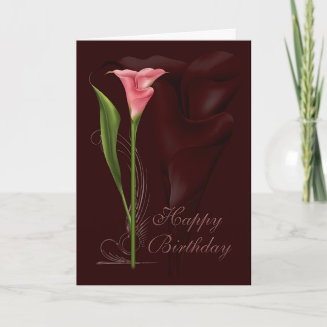 Calla Lily Birthday Card (Front)
