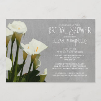 Calla Lily Bridal Shower Invitations