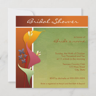 Calla Lily Bridal Shower Invitations