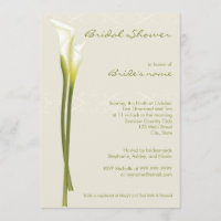 Calla Lily Bridal Shower Invitations