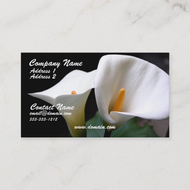 Calla Lily Business Card (Front)