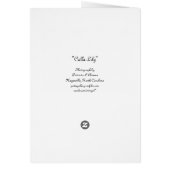 Calla Lily Cards (Back)