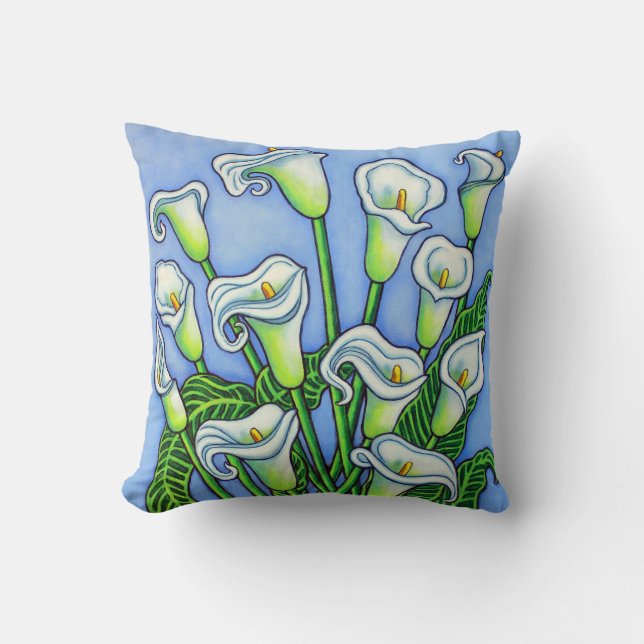 Calla Lily Dreaming Pillow by Lisa Lorenz (Front)