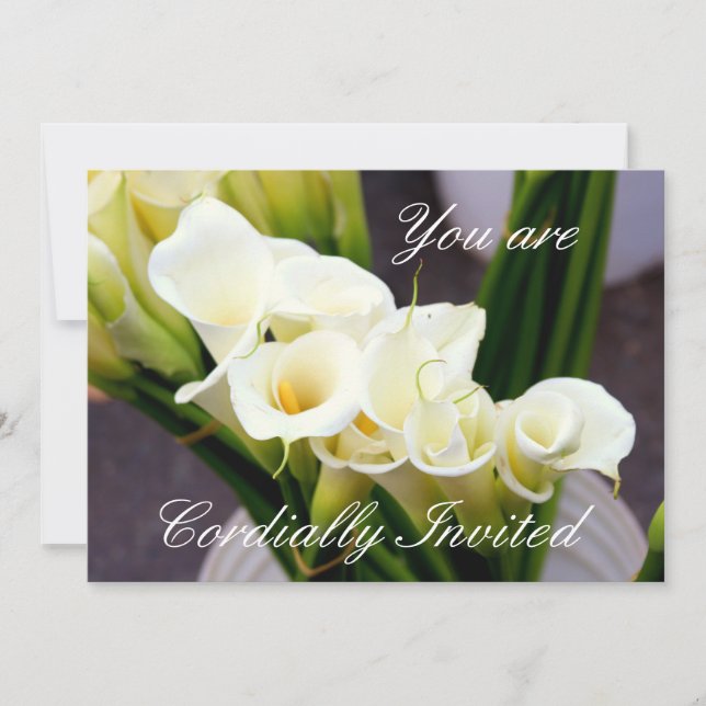 calla lily event invitation (Front)