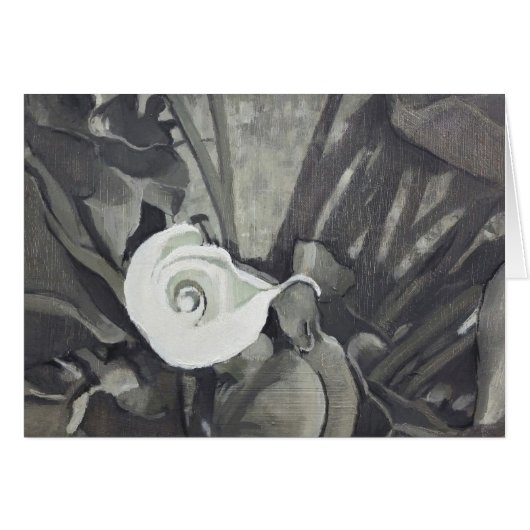 Calla Lily Fibonacci Gray Giftcard Cards (Front Horizontal)