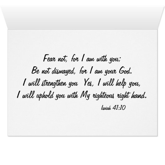 Calla Lily Flower Isaiah Scripture Card (Inside Horizontal (Bottom))