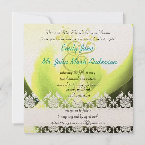 Calla Lily Flower Wedding Invitation