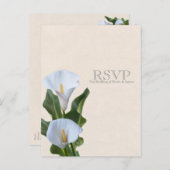 Calla Lily Flowers Floral Elegant Wedding RSVP Invitation Postcard (Front/Back)