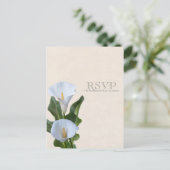 Calla Lily Flowers Floral Elegant Wedding RSVP Invitation Postcard (Standing Front)