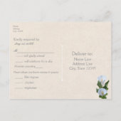 Calla Lily Flowers Floral Elegant Wedding RSVP Invitation Postcard (Back)