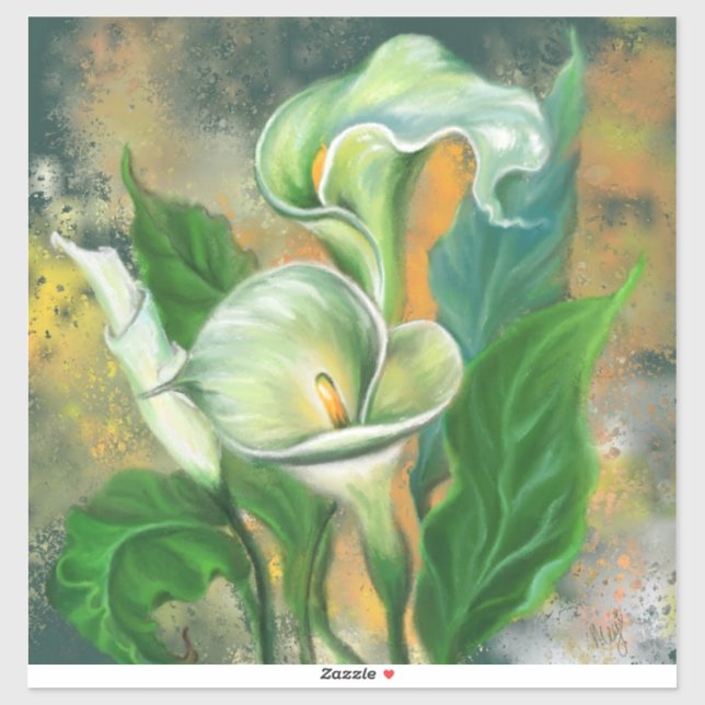 Calla Lily Flowers Sticker Painting (Sheet)