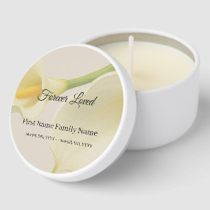 Calla lily funeral mini candle favors