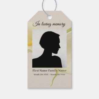 Calla lily funeral ribbon labels
