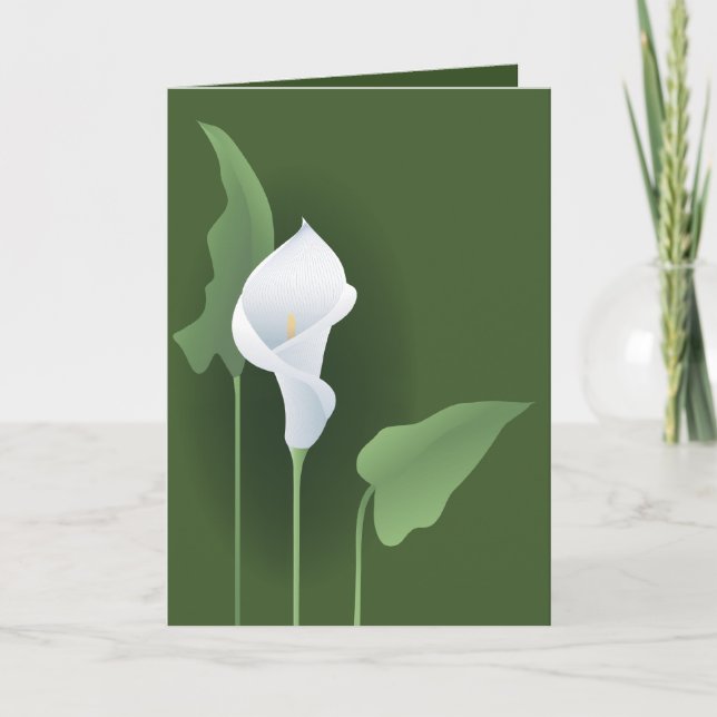 Calla Lily Greeting Card (Front)