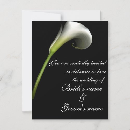 calla lily custom invitations