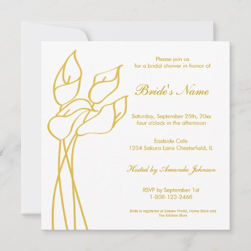 Calla Lily Invite