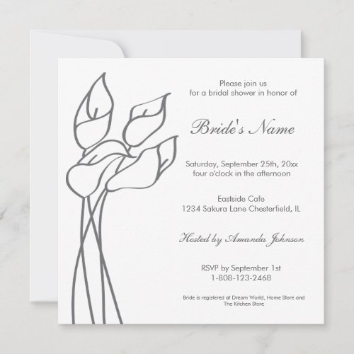Calla Lily Invite