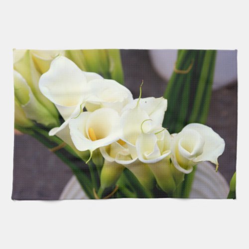 calla lily kitchen towel