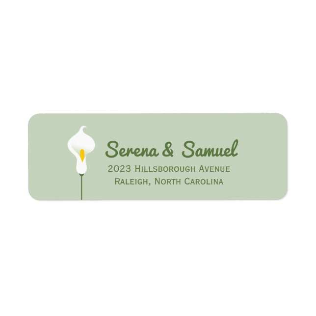 Calla Lily Label (Front)