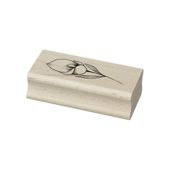 Calla Lily line art illustration Rubber Stamp (Stamp)