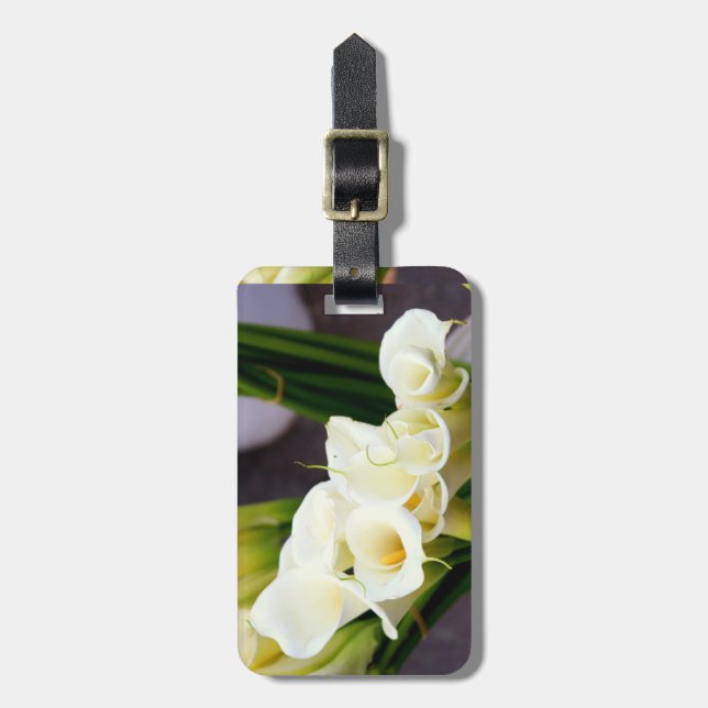 calla lily luggage tag (Front Vertical)