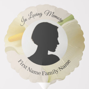 Calla lily memorial balloon