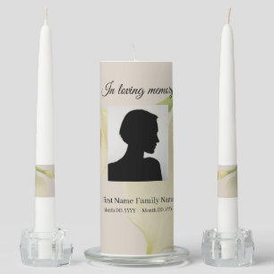 Calla lily memorial funeral unity candle set