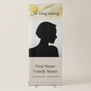 Calla lily memorial retractable banner