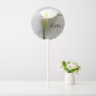 Calla lily on handwriting balloon