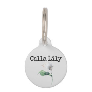Calla Lily Pet ID Tag