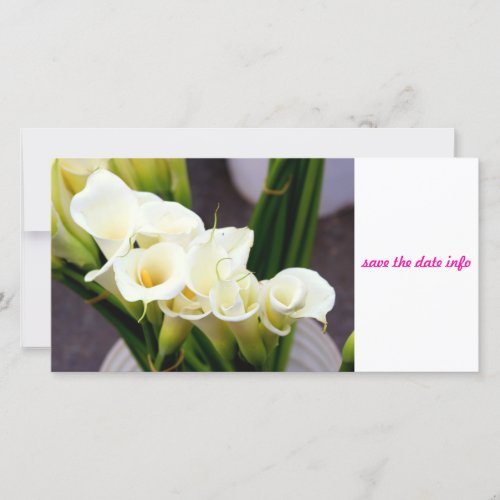 calla lily photocard save the date