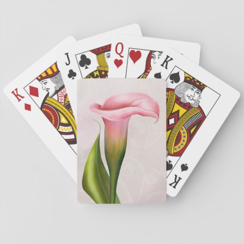 Calla Lily Pink Bicycle Playing Cards