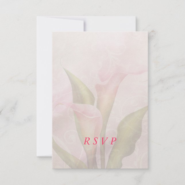Calla Lily Pink RSVP Card (Front)