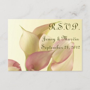 Calla Lily R.s.v.p. Rsvp Card by itsyourwedding at Zazzle