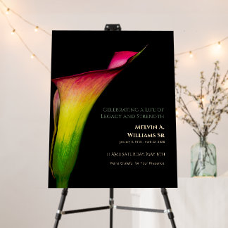 Calla Lily Red Yellow Green Memorial Welcome Sign