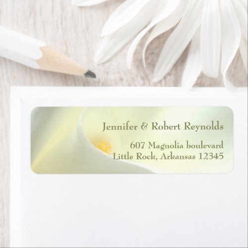 Calla Lily Return Address Label