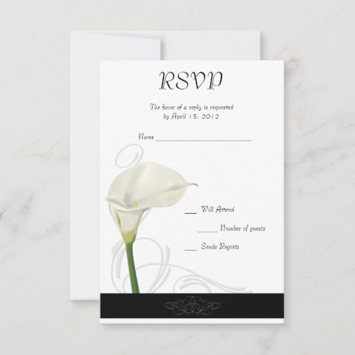 Calla Lily RSVP Card