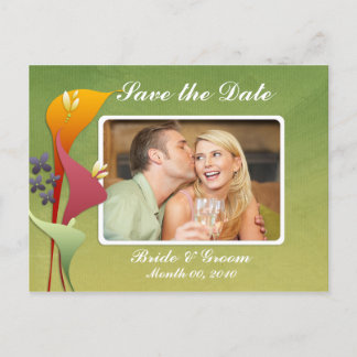Calla Lily Save the Date Photo Postcards
