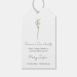 Calla lily Seed Packet Funeral Gift Tags