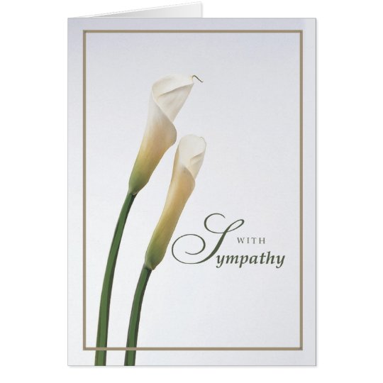 Calla Lily Sympathy Card | Zazzle