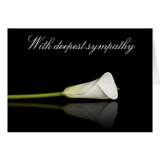 Calla lily sympathy card | Zazzle