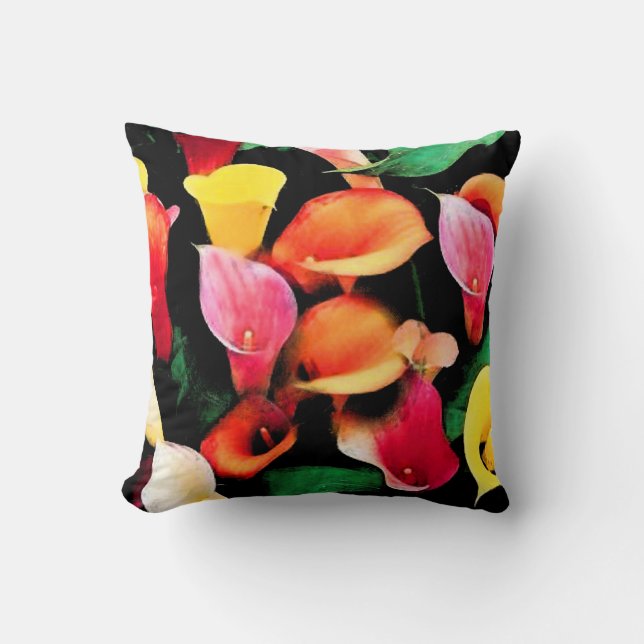 Calla Lily Throw Pillow (Front)