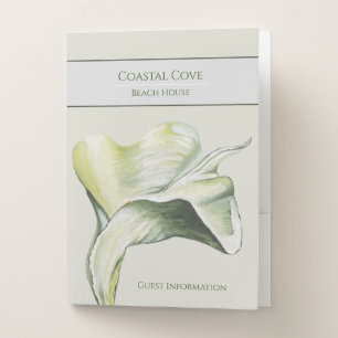 Calla Lily Vacation Rental Pocket Folder