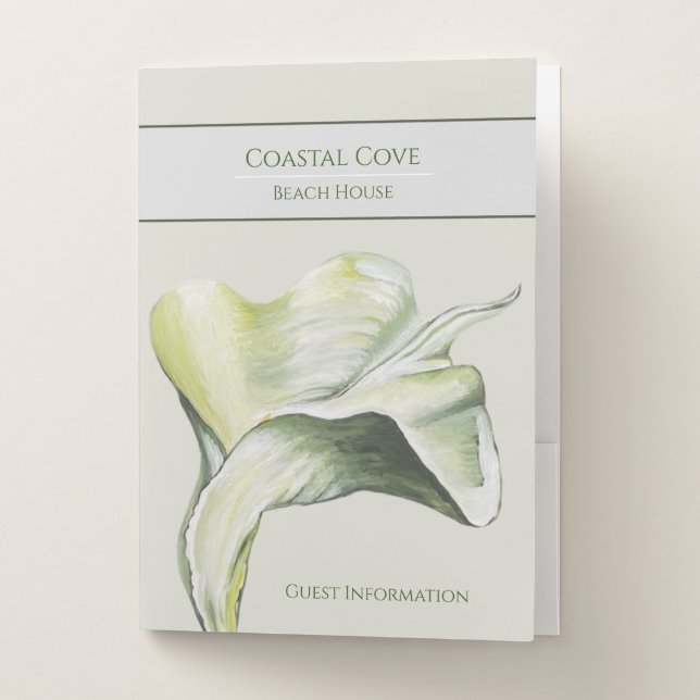 Calla Lily Vacation Rental  Pocket Folder (Front)