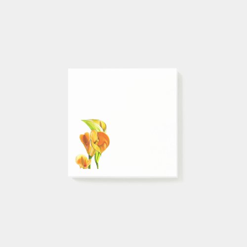 Calla lily watercolor flower art post_it notes