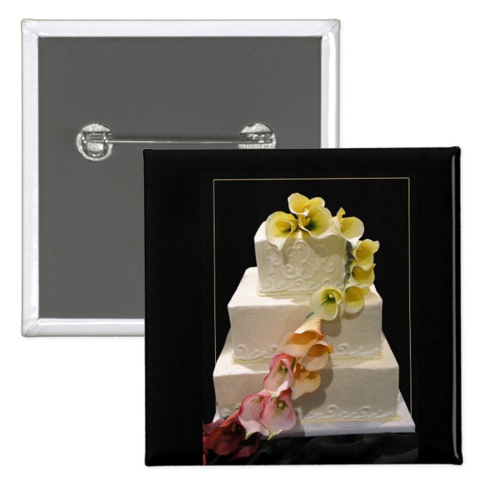 Calla lily wedding cake button