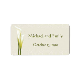 Calla Lily Wedding Favor Labels